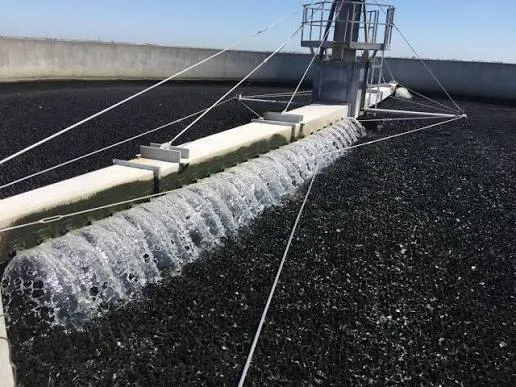 Trickling filter aeration media at Kearny wastewater plant