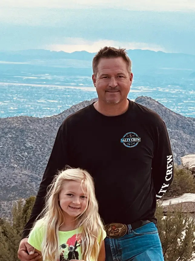 Powell Parker and his daughter on Mount Lemmon, Arizona — family at the heart of Rightful Returns Recovery